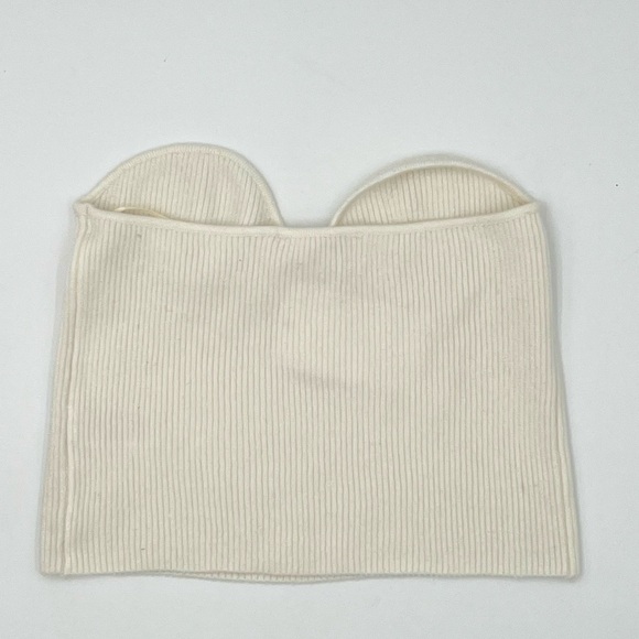 Double Zero White Knit Ribbed Halter Top - Picture 4 of 6